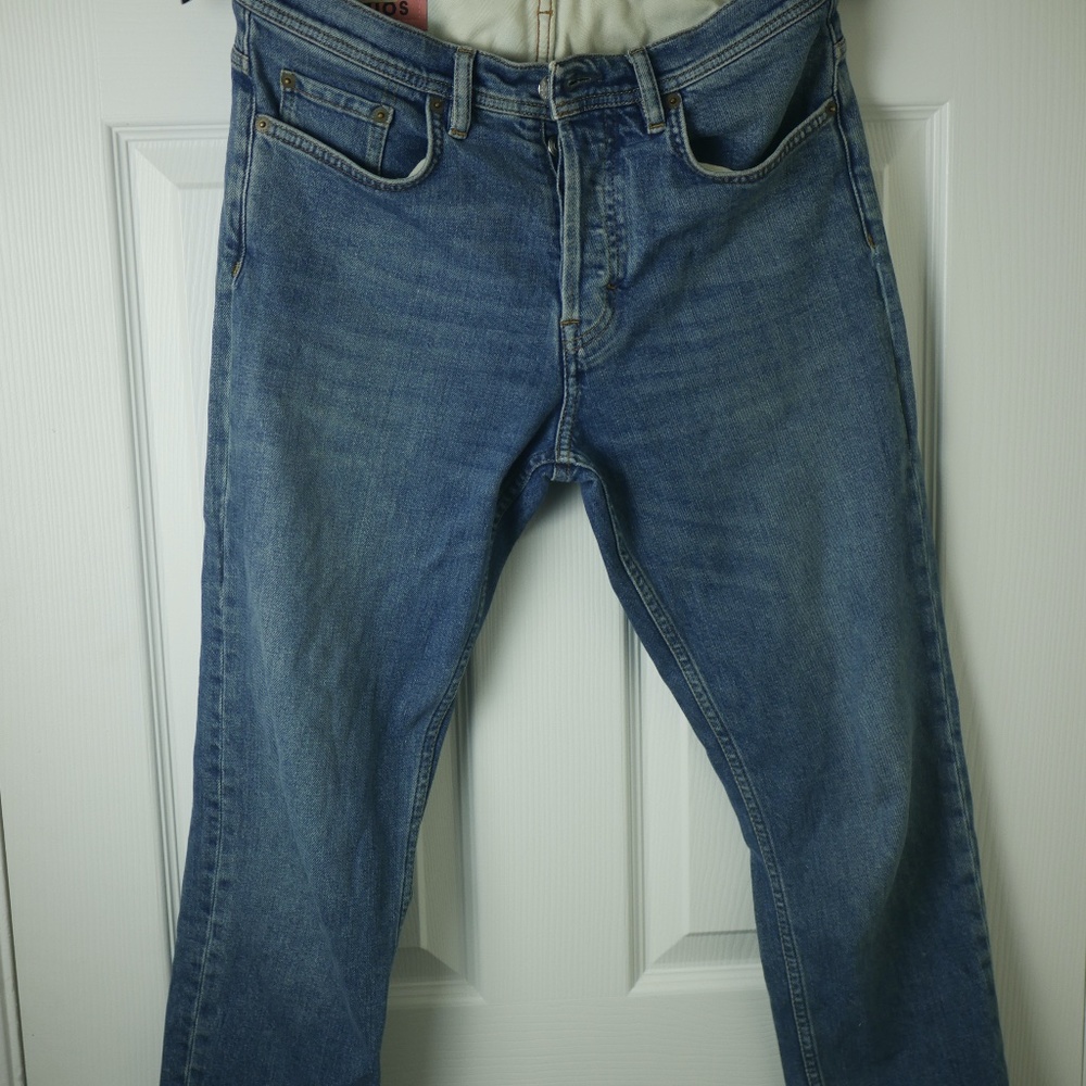Acne Studios Men River Mid Blue Taper Jeans - 28